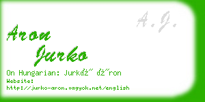 aron jurko business card